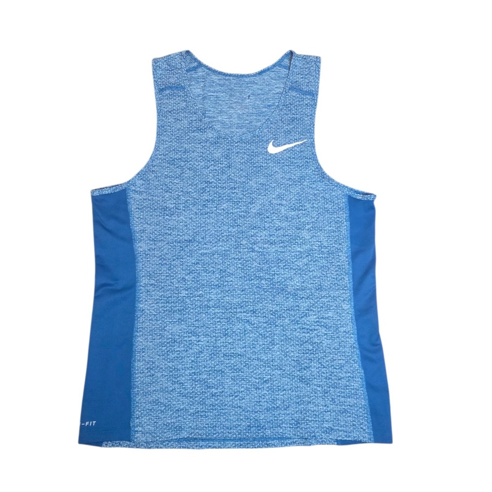 Nike Dri-FIT Tank Top Men's Medium Blue Running Gym Workout Sleeveless
